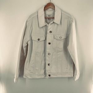Forever 21 Jean Jacket White Size M